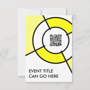 Convite código amarelo do bullseye QR