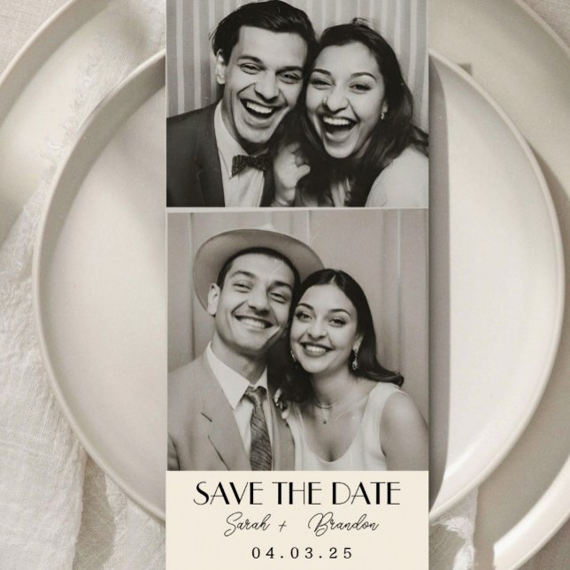 Convite Código de Qrcode de Tipografia de Photobooth Elega (Criador carregado)