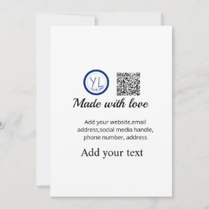 Convite Código q r minimalista simples adicionar logotipo
