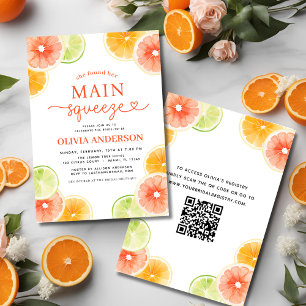 Convite Código QR Compressão Principal Citrus Chá de panel