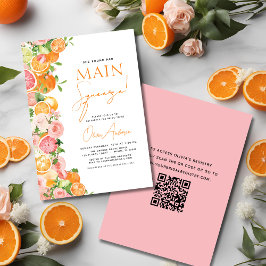 Convite Código QR Compressão Principal Citrus Chá de panel