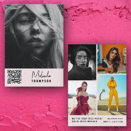 Convite Código QR cor-de-rosa da Placa Comp 5 de Modelagem