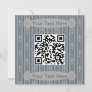 Convite Código QR Cruz Diversão e Elegante