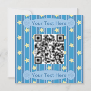 Convite Código QR da Estrela Amarela de Diversão e Rico