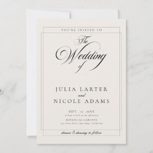 Convite Código QR da Web de Detalhes de Casamento Preto Ma