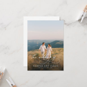Convite Código QR de Casamento de Foto com Orçamento de Le