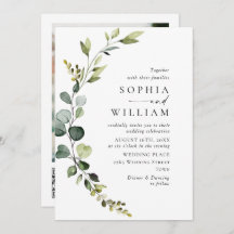 Código QR de Casamento Eucalyptus de Aquarela Eleg