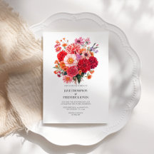 Código QR de Casamento Floral Fuchsia e Coral Vibr