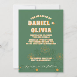 Convite Código Qr de Casamento Mínimo Verde Vosvos em