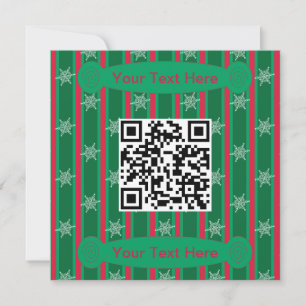 Convite Código QR de floco de neve de Natal divertido e Ri