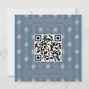 Convite Código QR de Floco de Neve Divertido e Rico