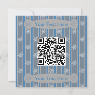 Convite Código QR de Floco de Neve Divertido e Rico