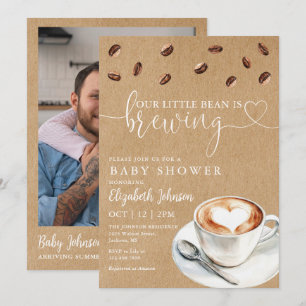 Convite Código QR de Foto de Chá de Bebê de Café Cozinhand