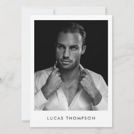 Convite Código QR de Foto do Ator de Modelagem Masculina C