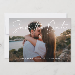 Convite Código QR de Foto Editável Moderno   Guardar O Car