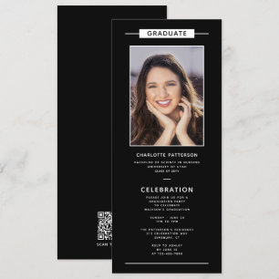 Convite Código QR de Foto Moderna Simples da festa de form