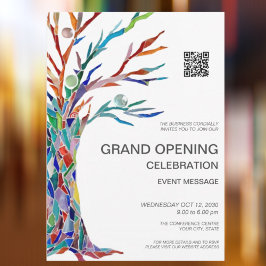 Convite Código QR de Grande Abertura da Empresa