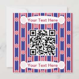 Convite Código QR de Peppermint Divertido e Elegante