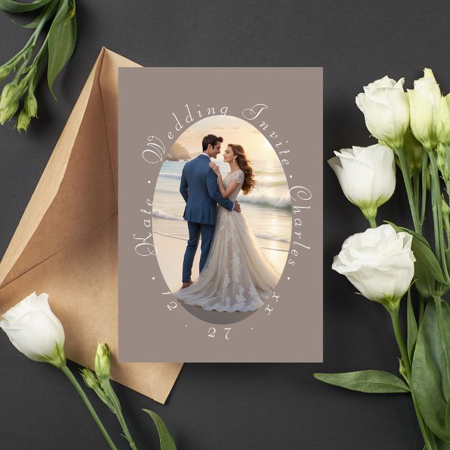 Convite Código QR de Quadro de Foto Elegante (Criador carregado)