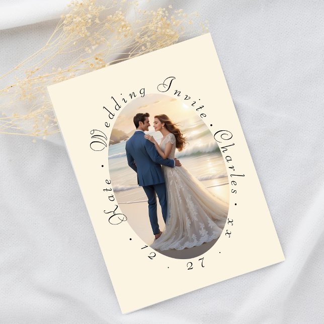 Convite Código QR de Quadro de Foto Elegante (Criador carregado)