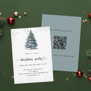 Convite Código QR desenhado à mão pela árvore da Festa de 