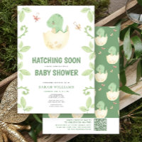 Código QR - Dinossauro Cortado Hatching Logo Chá d