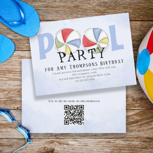 Convite Código QR Divertido e Caprichoso para Festa de Pis