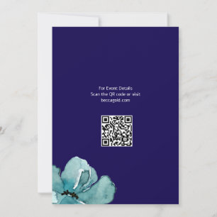 Convite Código QR do Bat Mitzvah Rosa