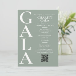 Convite Código QR do Evento de Gala de Captação de Recurso