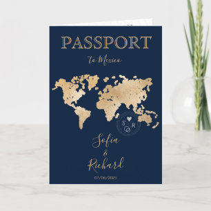 Convite Código QR do Mapa Mundial do Passaporte de Destino