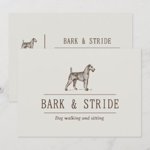 Convite Código QR do Negócio de Passeio de Cães Bark & Str