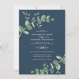 Convite Código QR do orçamento Aquarela Eucalyptus botânic