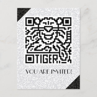Convite Código QR do Tigre