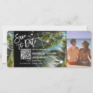 Convite Código QR Foto para salvar a data de embarque Conv