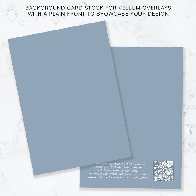 Convite Código QR Fundo Azul Empoeirado Para Sobreposição  (Criador carregado)