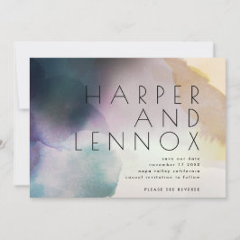 Convite Código QR Moderno de Omc Aquarela Salvar Data