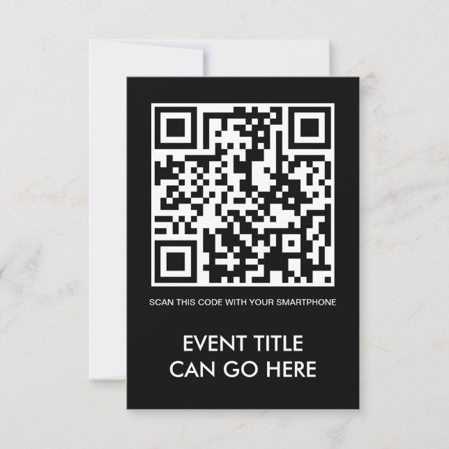 Convite código QR personalizável (Frente)