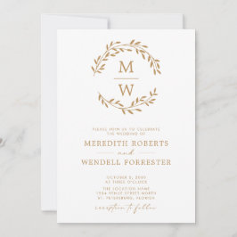 Convite Código QR RSVP Dourado no Casamento da Terra do Mo