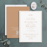 Convite Código QR Terracotta Script Clássico Casamento Mon<br><div class="desc">Seu casamento é um dos dias mais importantes da sua vida, então você quer que tudo seja perfeito. Isso inclui seus convites! Este Convite para Casamento do Monograma de Script Clássico Terracotta do Código QR Elegante é exatamente o que você precisa para definir o tom para seu dia especial. O...</div>
