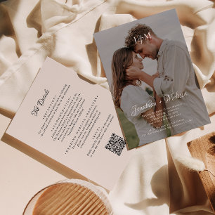 Convite Código QR - Todos em um Casamento de Sobreposição