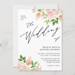 Convite Código QR Tudo em Um Casamento Rosa Rosa Rosa Rosa