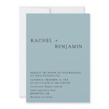 Código QR unilateral de Casamento Azul Dusty Moder