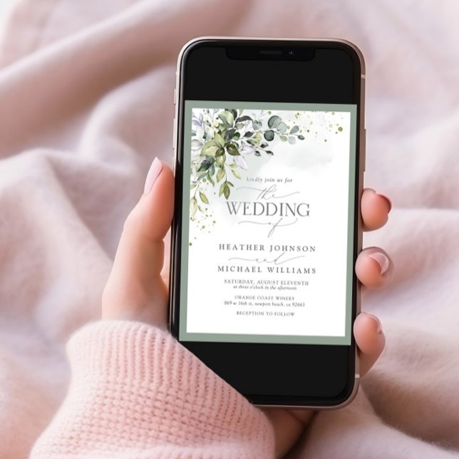 Convite Código QR Verde Botânico Moleração Fluvial (Criador carregado)