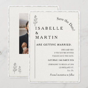 Convite Códigos QR para Salvar a Data Casamento com Borda 