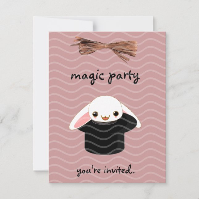 Convite coelhinha mágica (Frente)