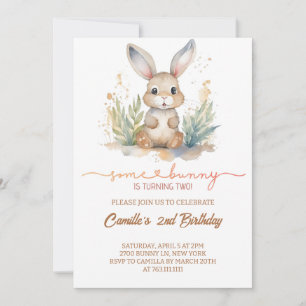 Convite Coelhinho adorável de aniversário