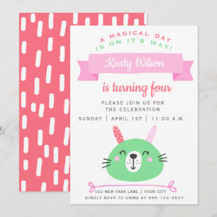 Convite Coelhinho Bonito   Celebração do Aniversário de