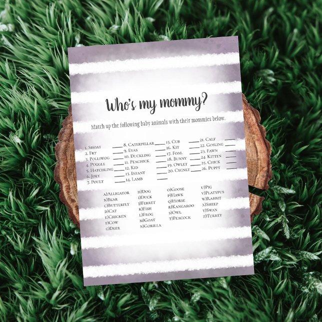 Convite Coelhinho Branco Roxo que é o jogo de Chá de frald (Criador carregado)