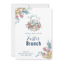 Coelhinho giro no cesto e espuma de Páscoa Brunch