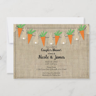 Convite Coelhinhos & Cenouras Casamento de Páscoa Casais C